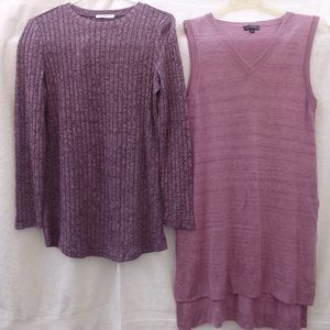 Bundle sunglasses&exquisite soft knit lavender dress&long-sleeve top brand new